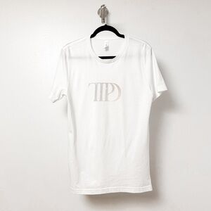Swift TTPD Glitter Sparkle Graphic Eras Swiftie Short Sleeve T Shirt‎ White